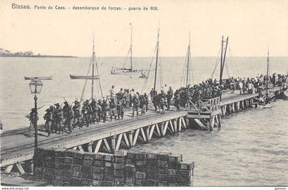 GUINEA-BISSAU - BISSAU - PONTE DE CAES - DESEMBARQUE DE FORCAS - GUERRA DE 908