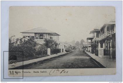 Early 20th Century Postcard Equatorial Guinea, Fernando Poo - Calle Victoria, Santa Isabel - Unposted