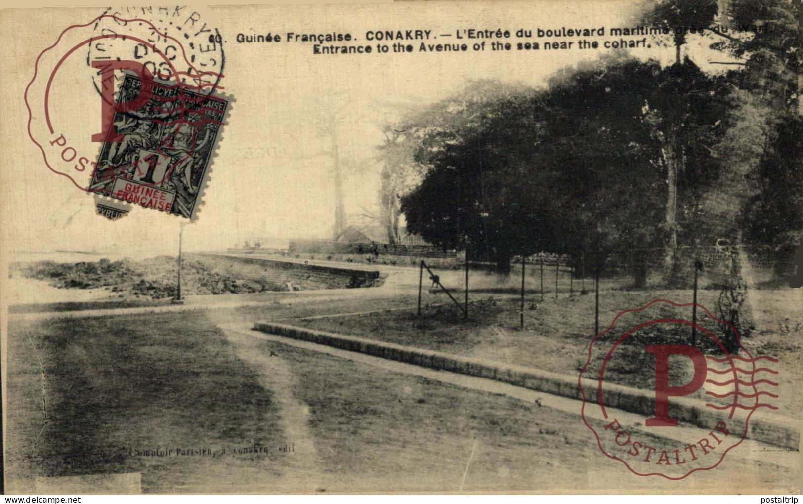 GUINEA FRANCESA. GUINEE FRANCAISE CONAKRY entrée du boulevard maritime