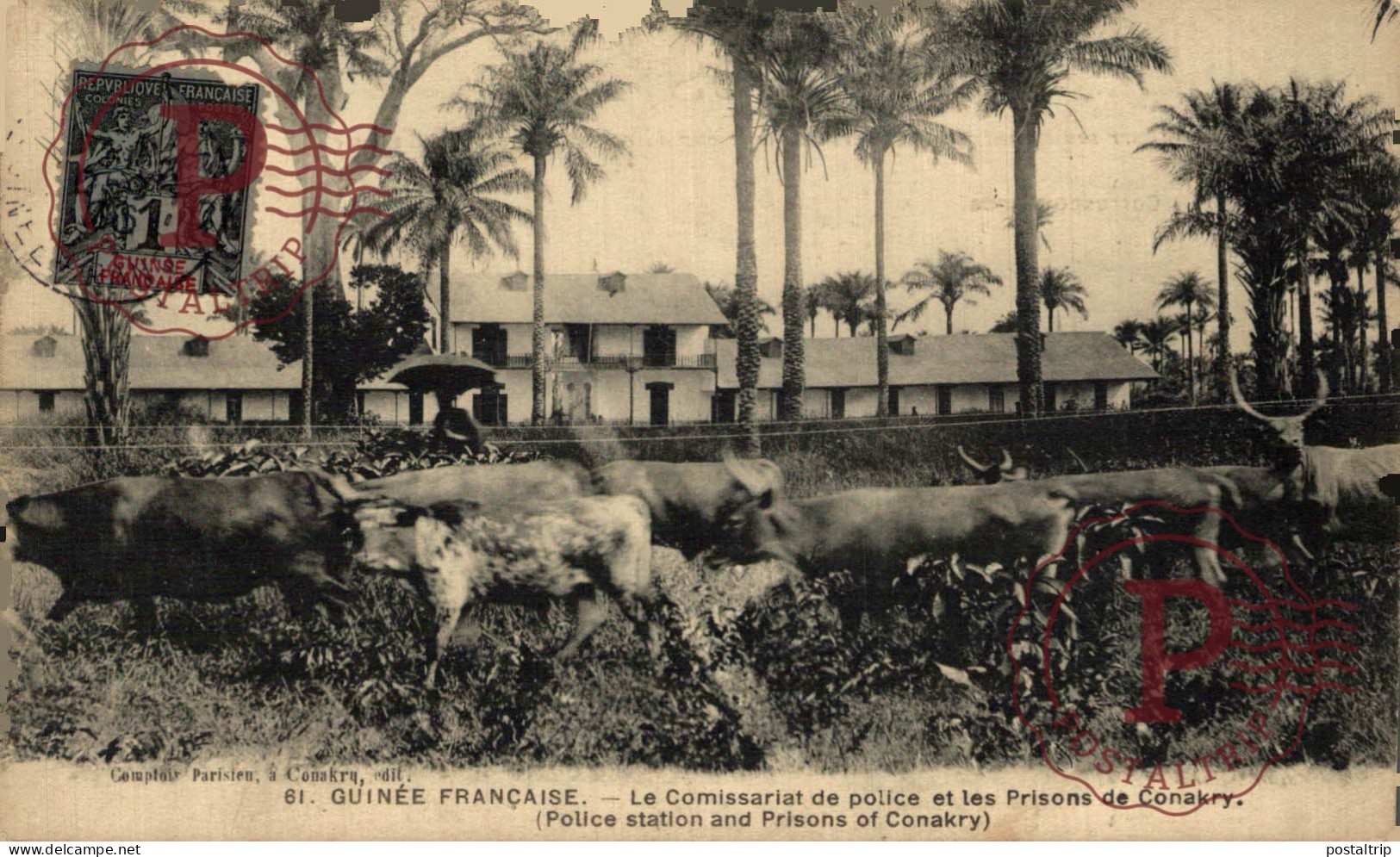 GUINEA FRANCESA. GUINEE FRANCAISE. Le Comissariat de police et les Prisons de Conakry