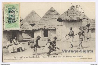 French Guinea: Tam-Tam Malinké - La Danse de Fusils / Ethnic (Vintage PC 1920)