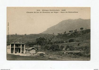 !!! GUINEE, CPA DE LA GARE DU KAKOULIMA, CHEMIN DE FER DE KONAKRY AU NIGER. NON VOYAGEE
