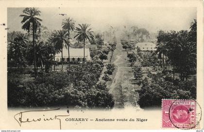 PC AFRICA GUINEA FRENCH GUINEA CONAKRY ANCIENNE ROUTE DU NIGER (b63971)