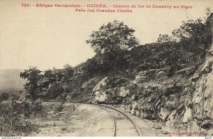 PC AFRICA GUINEA FRENCH GUINEA CONAKRY NIGER RAILWAY (b63964)