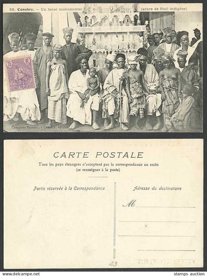 Guinea Guinee Old Postcard Conakry Women, Monumental Light Native Christmas Tree