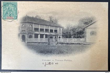 Guinée CPA de Conakry " Travaux Publics " 1904 non voyagé