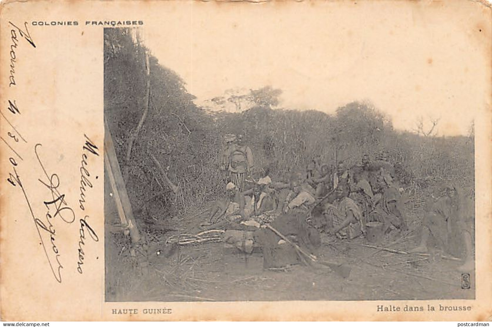 Guinée Conakry - Une halte dans la brousse en Haute-Guinée - Ed. S.I.P.