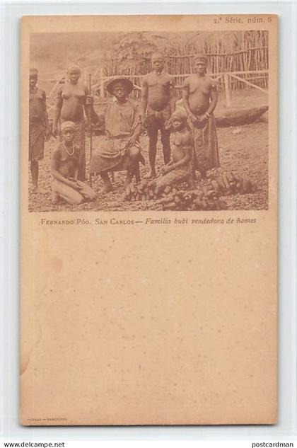 Equatorial Guinea - SAN CARLOS Fernando Poo - Bubi native family selling yams - Publ. Thomas 2.a Serie - N. 6