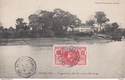 1911. GUINÉE. CARTE POSTALE (Factorie de Bel-Air sur Rio-Nunez.) fine card with 10 C cancelled... (Michel 37) - JF437116