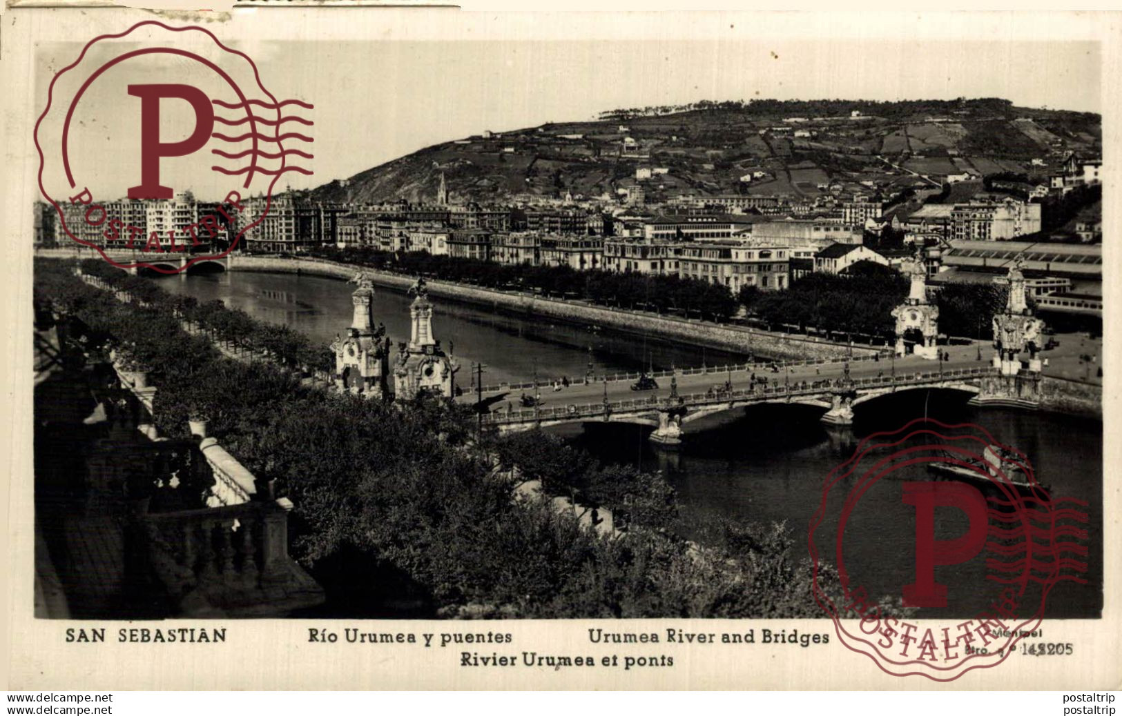 GUIPUZCOA. SAN SEBASTIAN. RIO URUMEA Y PUENTES.