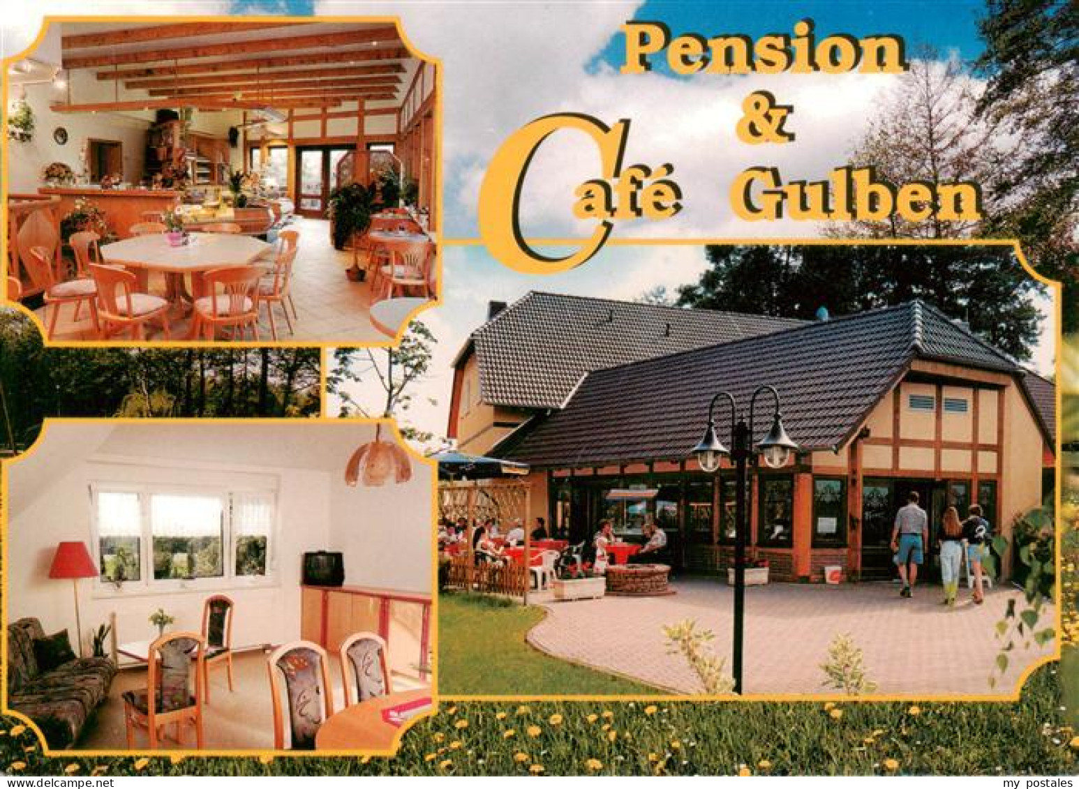 Gulben Pension und Cafe Gulben Gastraum Terrasse