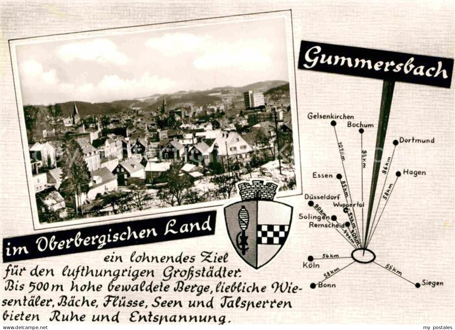 Gummersbach Panorama Landkarte