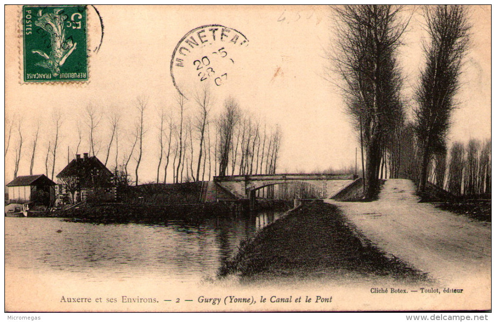 GURGY (Yonne) - Le Canal et le Pont