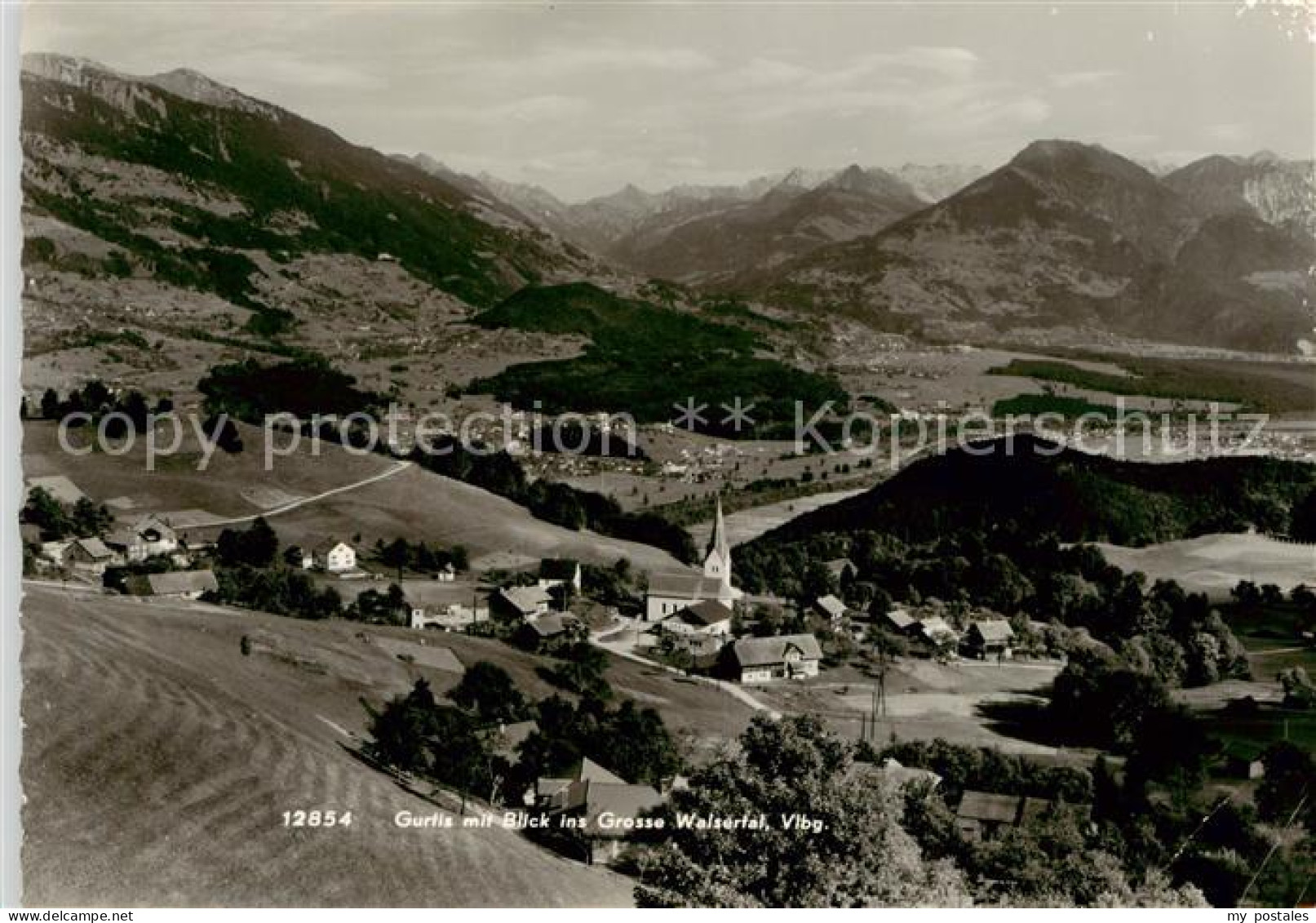 Gurtis Nenzing Vorarlberg AT Panorama Blick ins Grosse Walsertal Alpen