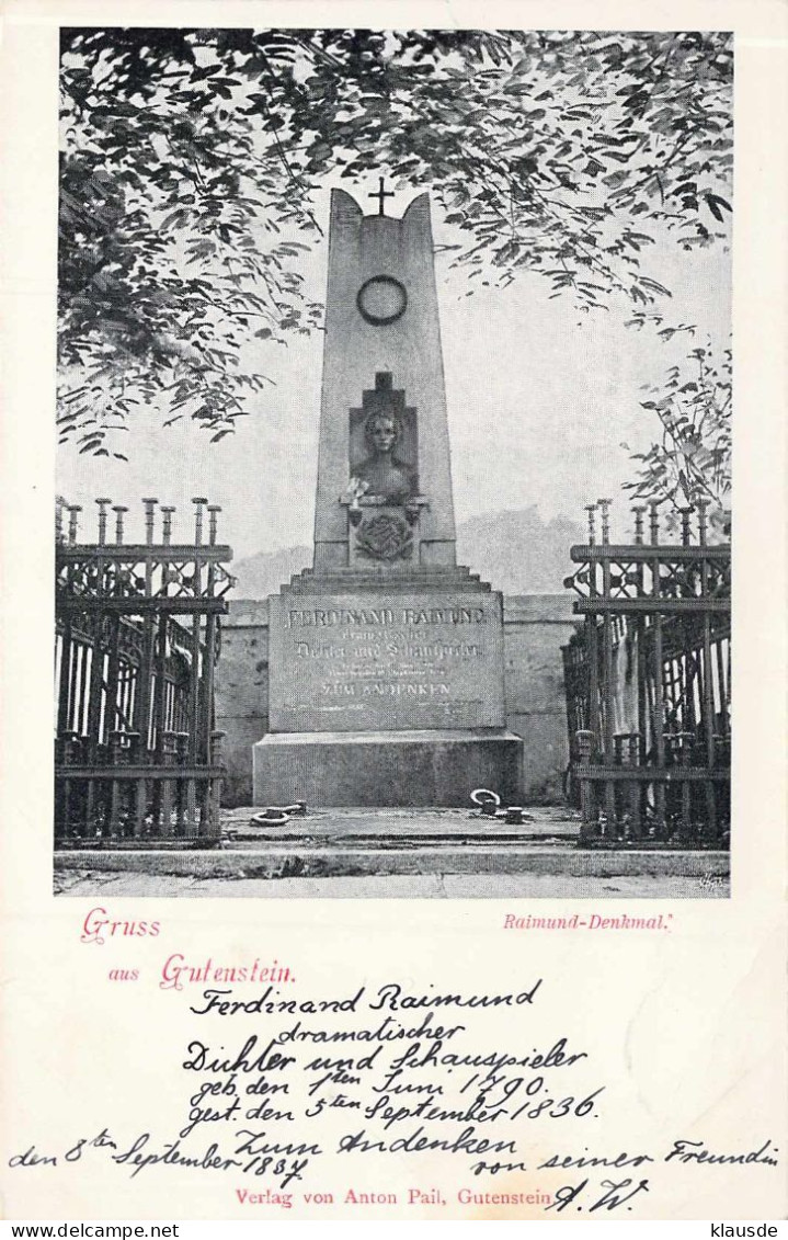 Gutenstein - Raimund Denkmal