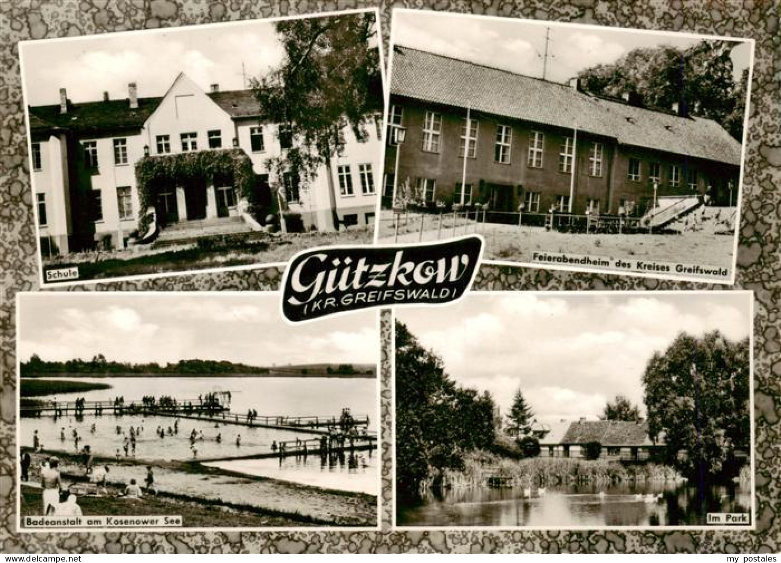 Gutzkow Greifswald Schule Feierabendheim des Kreises Greifswald Badeanstalt am K
