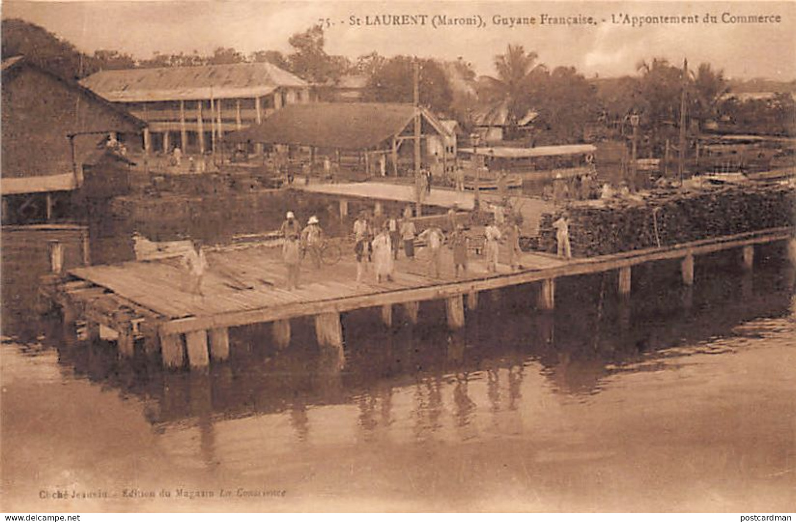 Guyane - SAINT-LAURENT du MARONI - L'appontement du commerce - Ed. Magasin La Conscience - Cliché Jeannin 75