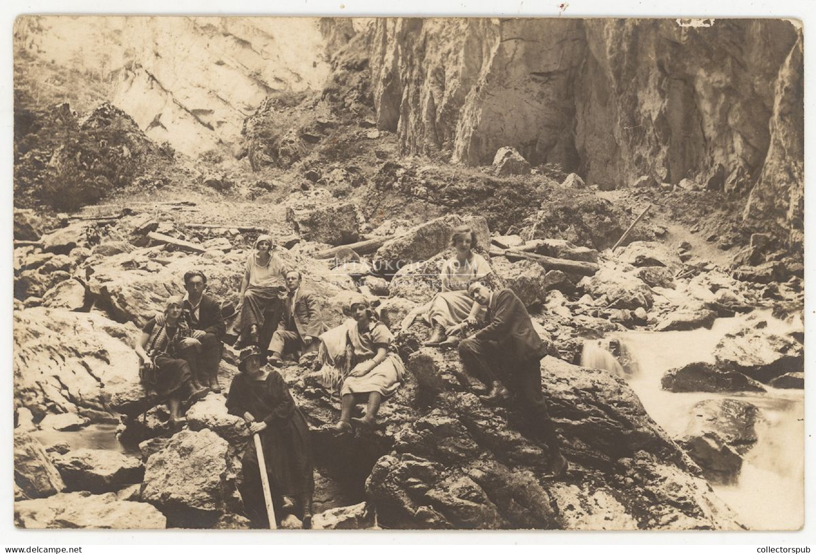 GYERGYÓSZENTMIKLÓS 1924. Kirándulók, fotós képeslap