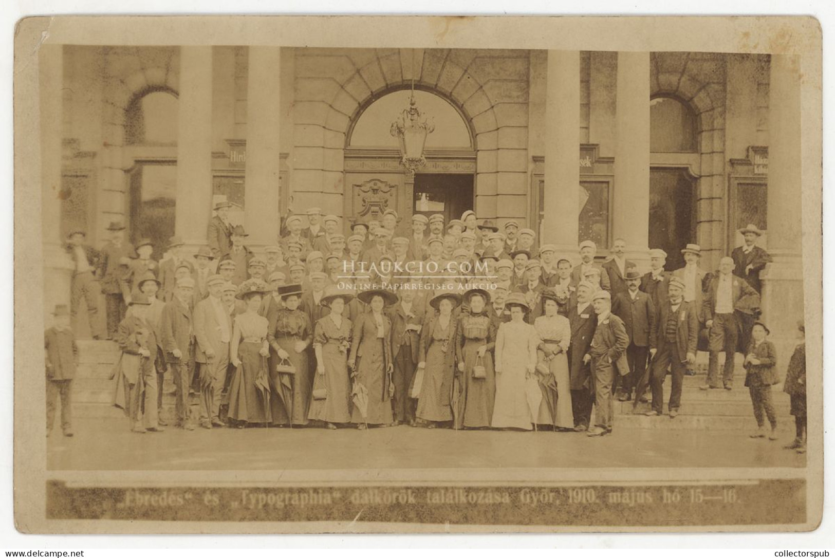 GYŐR 1910. dalkörök, fotós képeslap