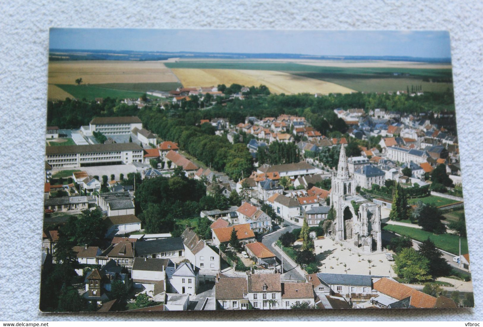 H314, Cpm, Crepy en Valois, vue aérienne, Oise 60