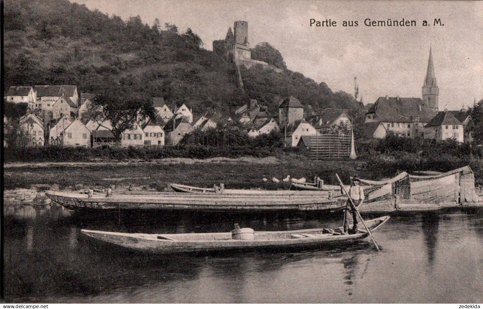 H6242 - Gemünden Fischer Fischerboot - Verlag M. Baumann