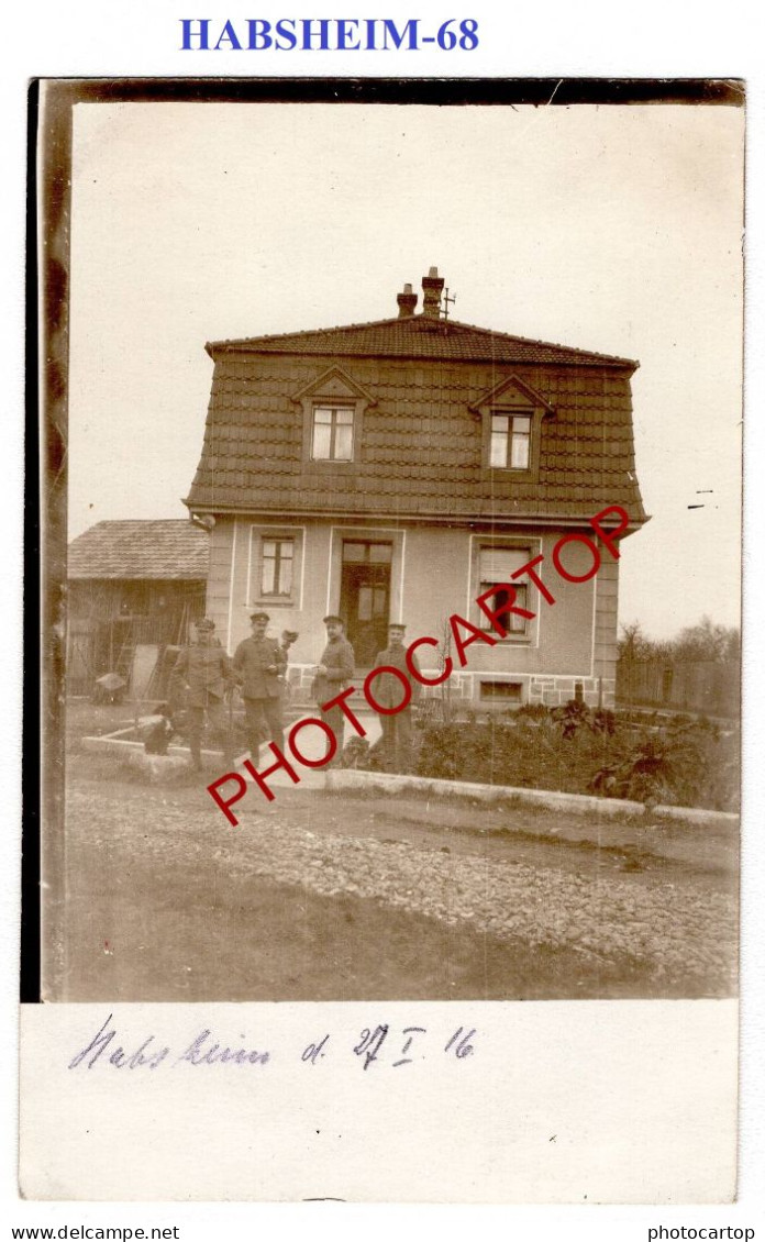 HABSHEIM-68-CARTE PHOTO Allemande-GUERRE 14-18-1 WK-Militaria-