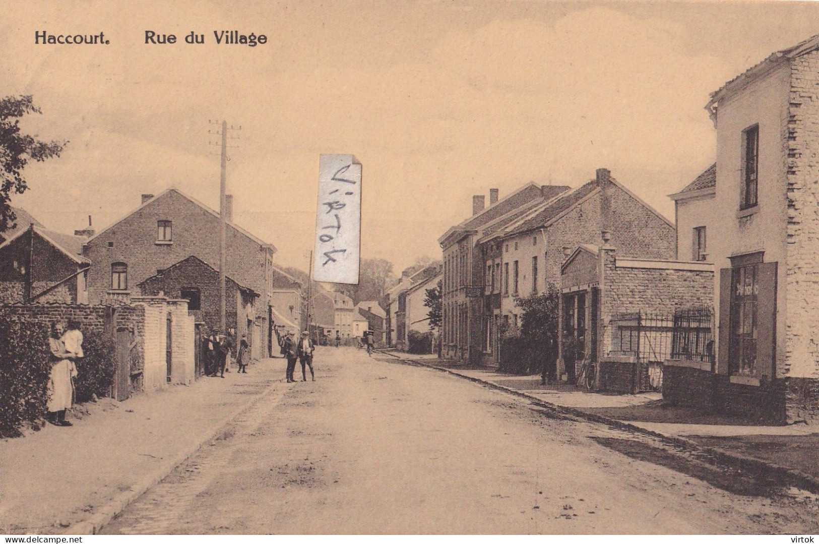 Haccourt : rue du village     ( ecrit  1924  avec timbre )