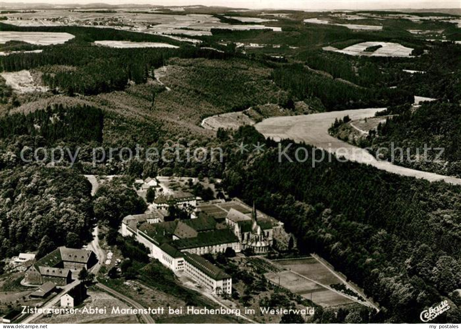 Hachenburg Westerwald Zisterzienser Abtei Marienstatt Fliegeraufnahme