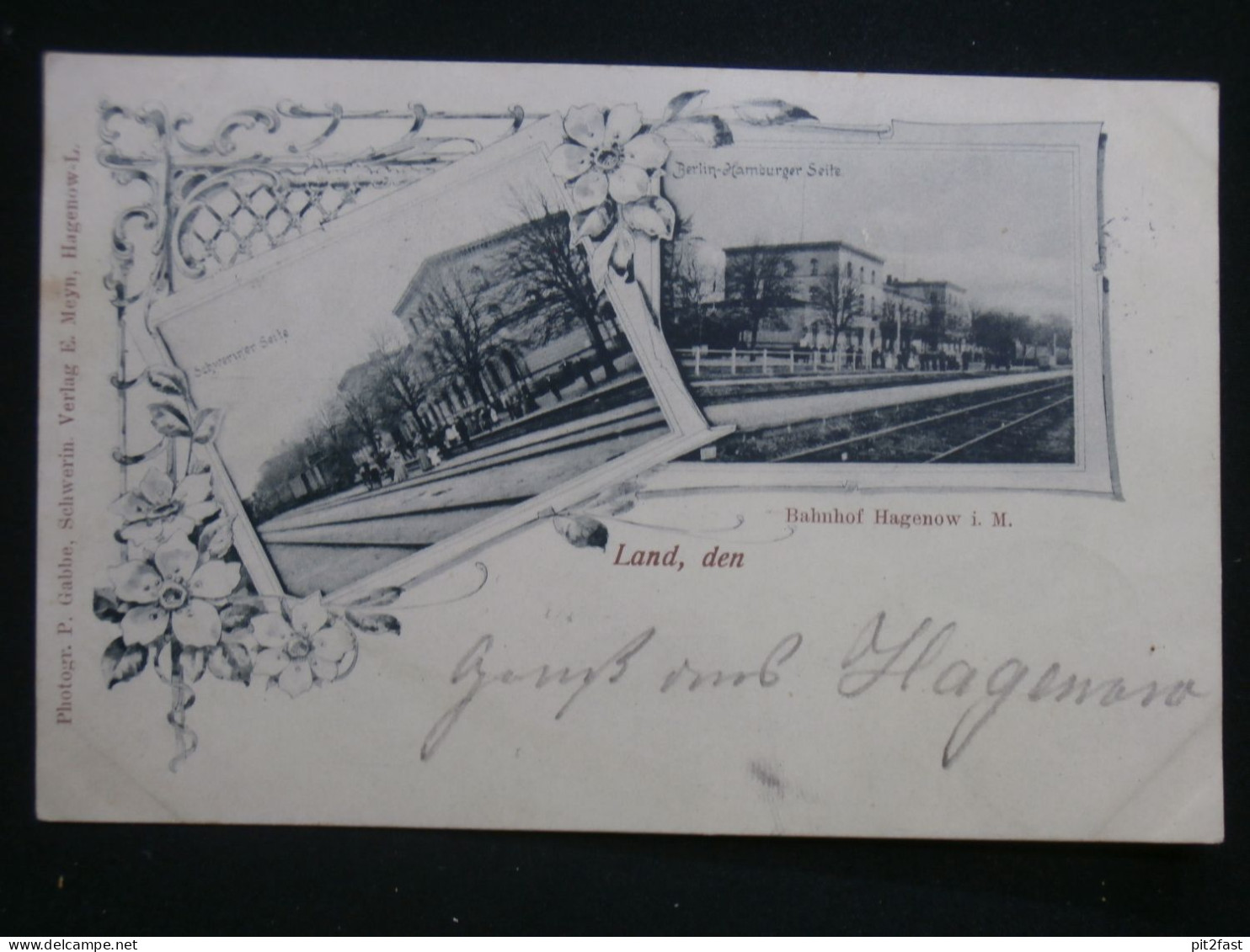 Hagenow in Mecklenburg , 1900 , Bahnhof , Ansichtskarte , AK , CPA !!