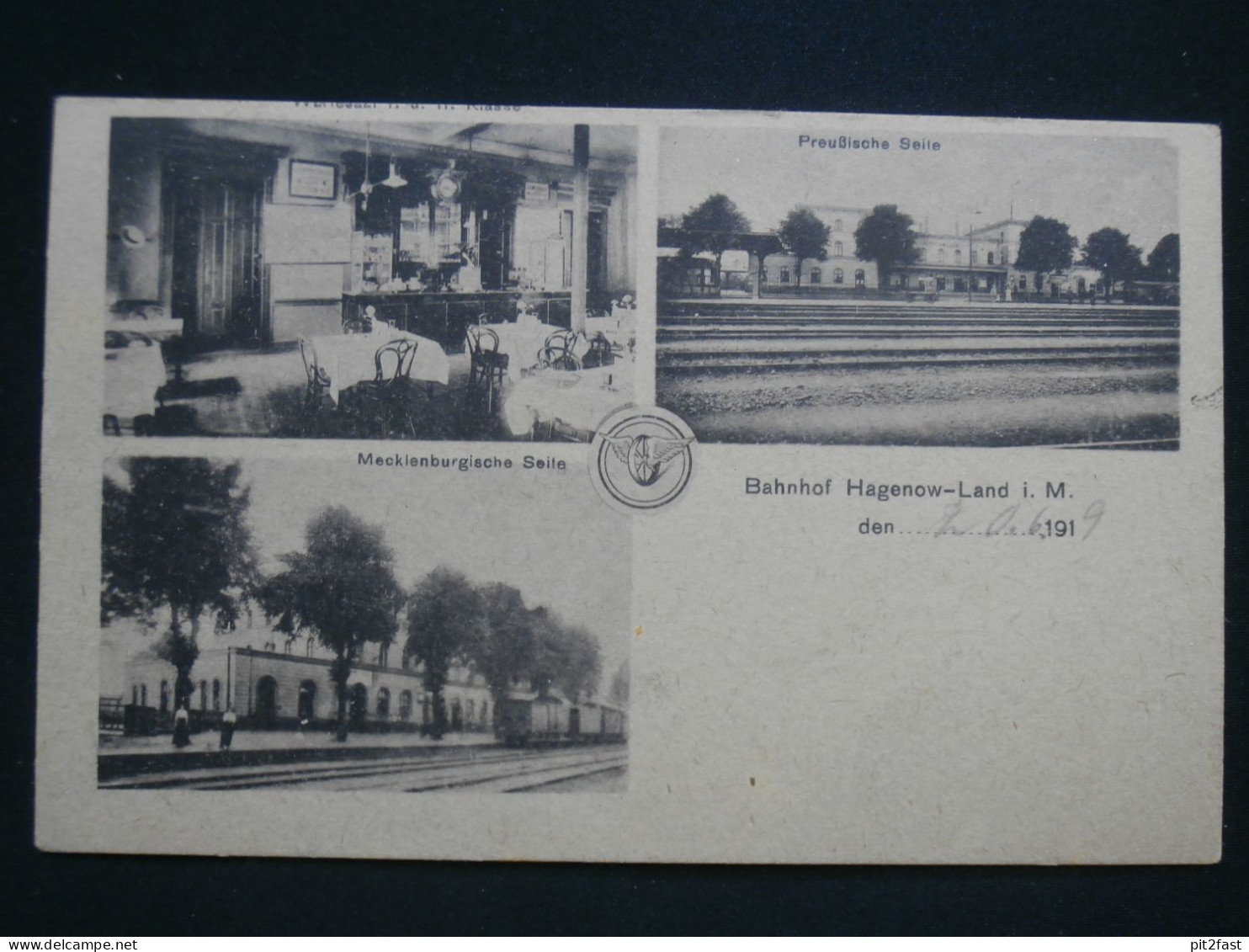 Hagenow in Mecklenburg , 1919 , Bahnhof , Ansichtskarte , AK , CPA !!