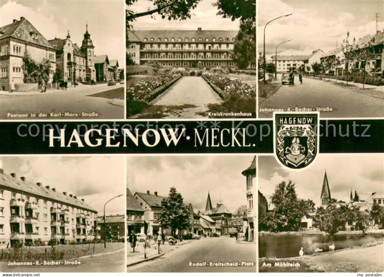 Hagenow Postamt Karl Marx Strasse Kreiskrankenhaus Johannes Becher Strasse Rudol