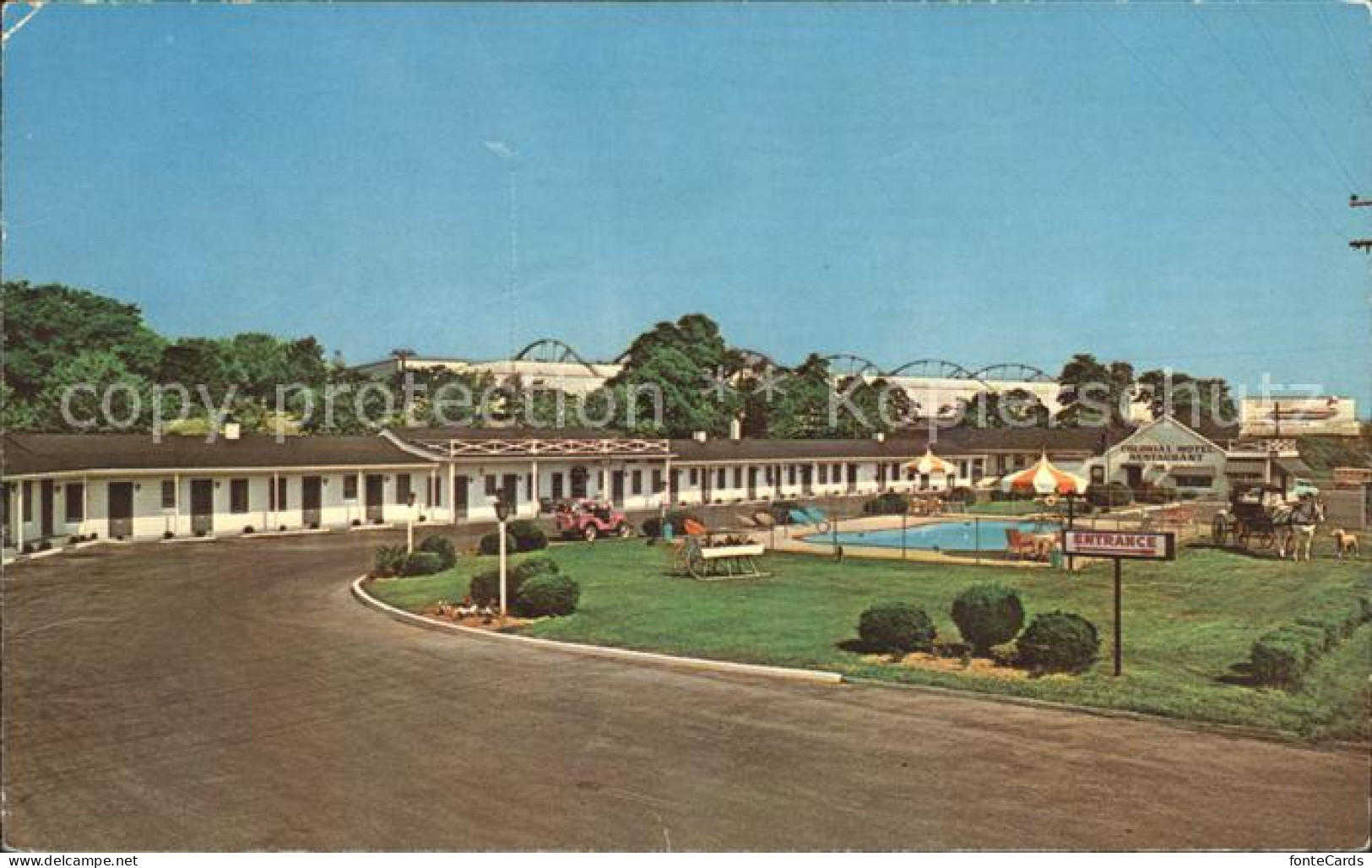 Hagerstown Maryland Colonial Motel Restaurant Swimming Pool