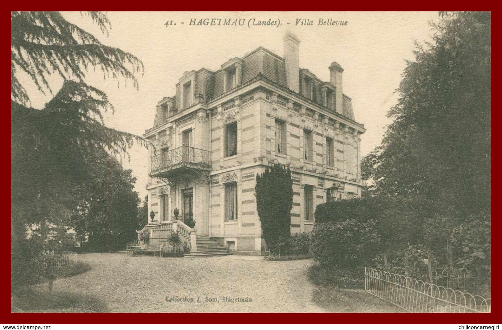 * HAGETMAU - Villa Bellevue - 41 - Collection SOM - Bromotypie
