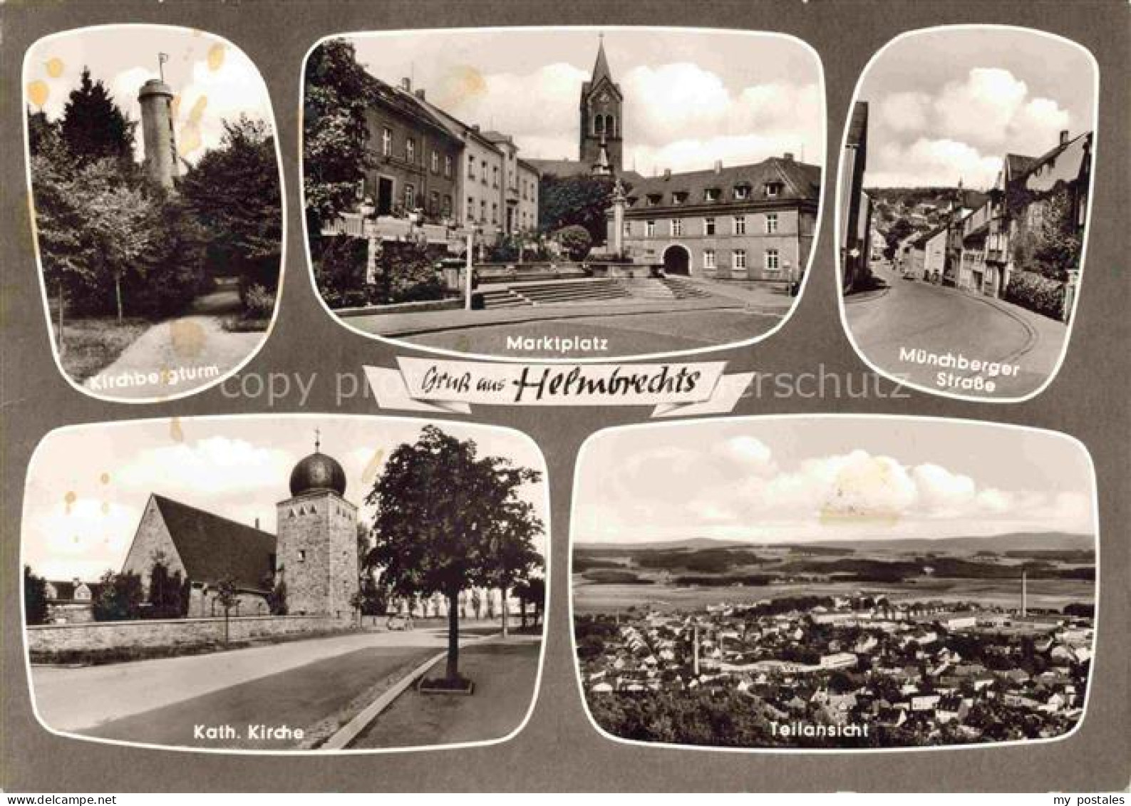 Haide Helmbrechts Kirchbergturm Marktplatz Muenchberger-Strasse Kath.-Kirche Dac