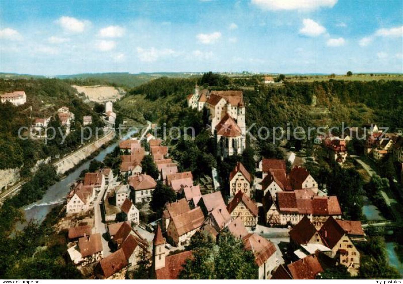 Haigerloch Panorama Luftkurort mit Schloss