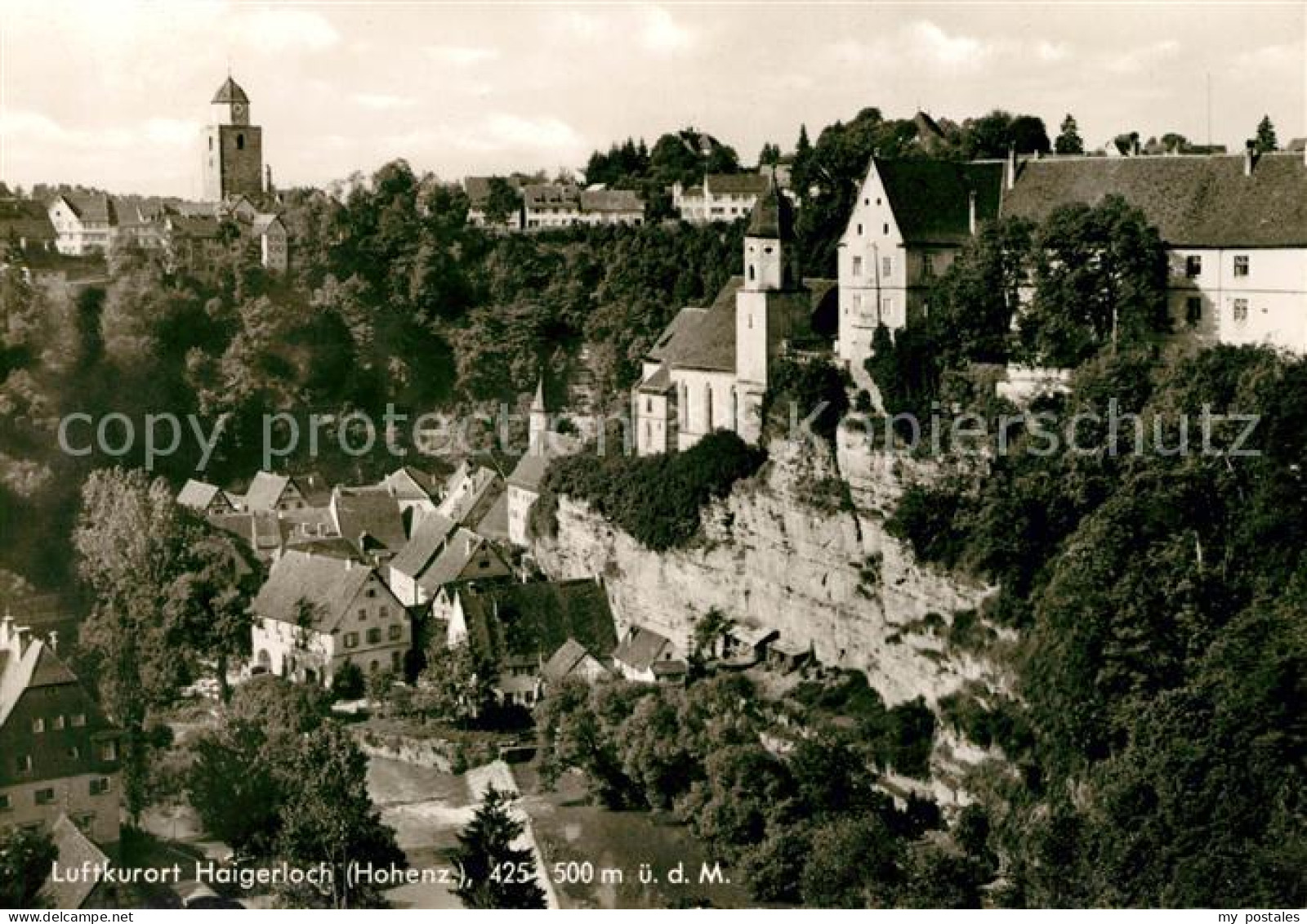 Haigerloch Stadtbild mit Eyach Altstadt Kirche