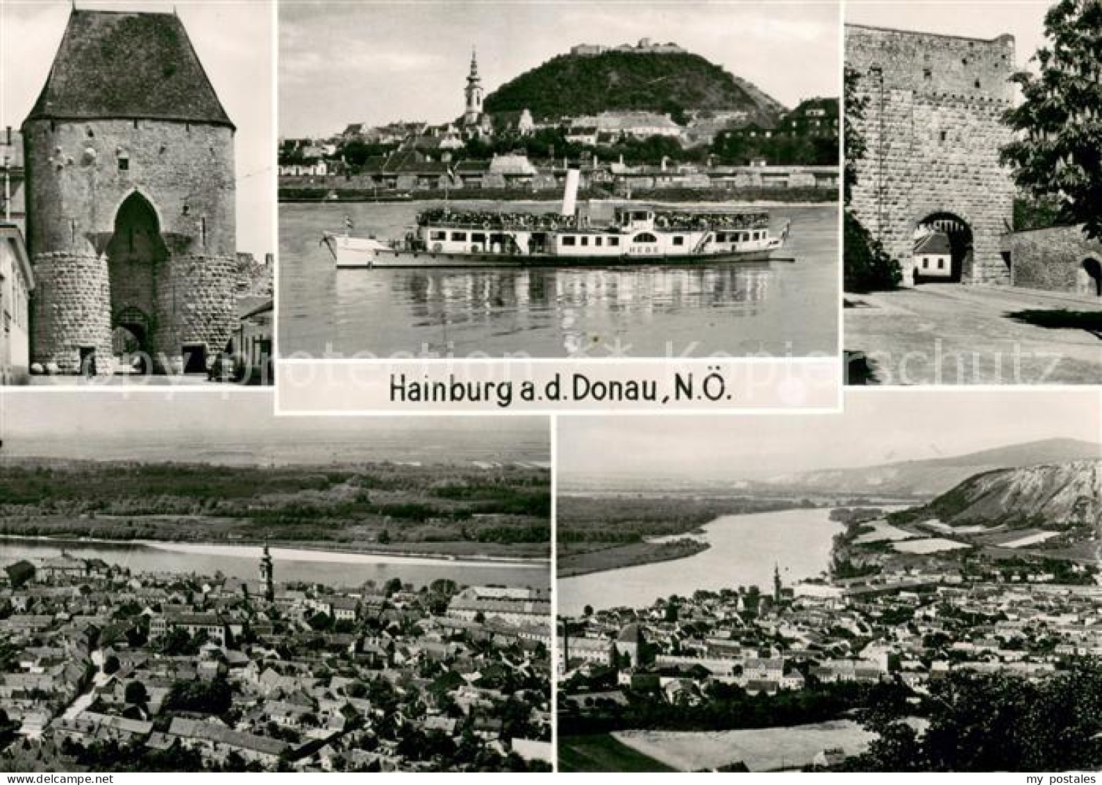 Hainburg Donau Stadttore Fahrgastschiff Panorama