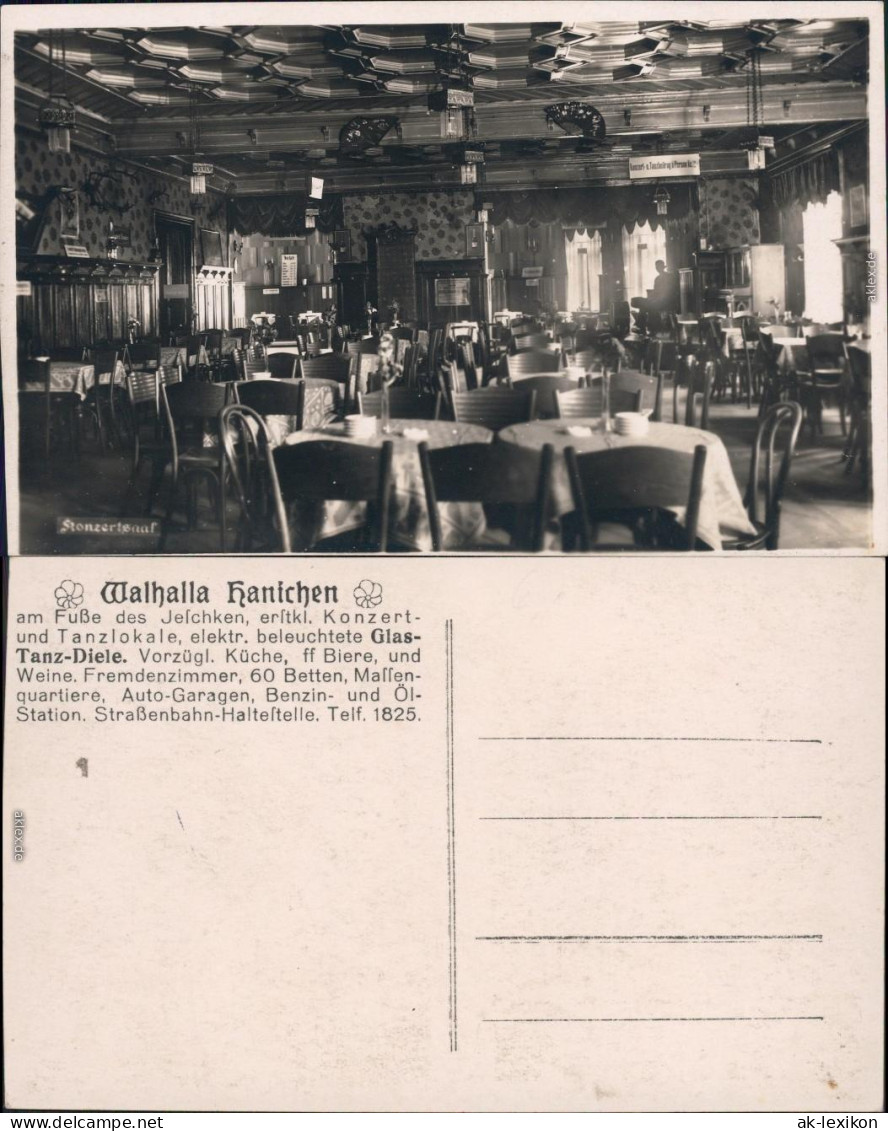 Hainichen Blick in den Konzertsaal - Walhalla Foto Ansichtskarte  1930