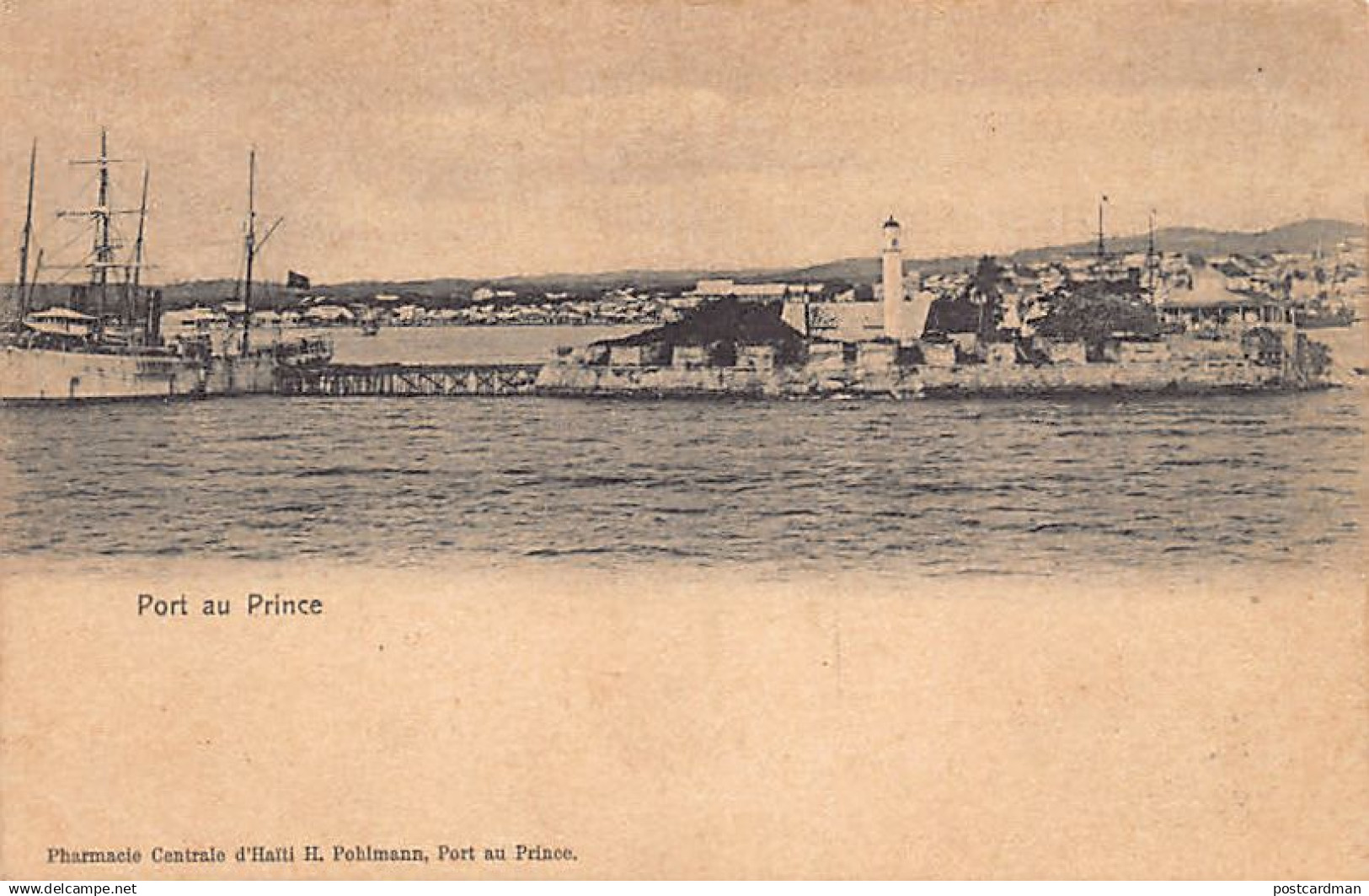 Haiti - PORT AU PRINCE - View from the sea - Ed. Pharmacie Centrale d'Haïti - H. Pohlmann