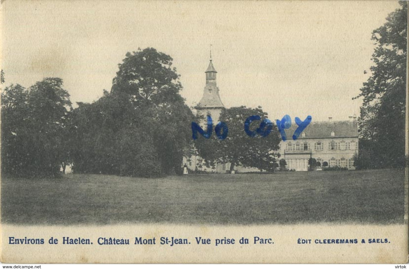 HALEN :  chateau Mont St-Jean :  parc    ( perfecte staat )