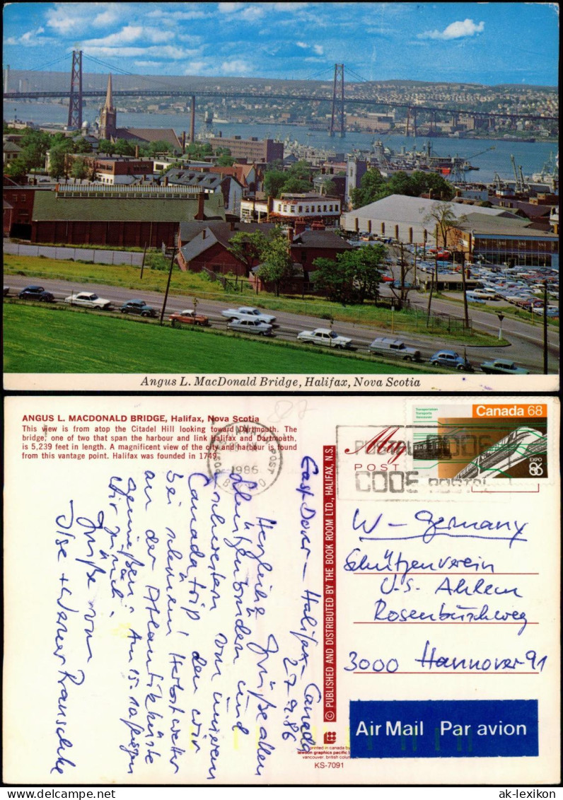Halifax (Nova Scotia) Panorama- Angus L. MacDonald Bridge,  Nova Scotia 1986