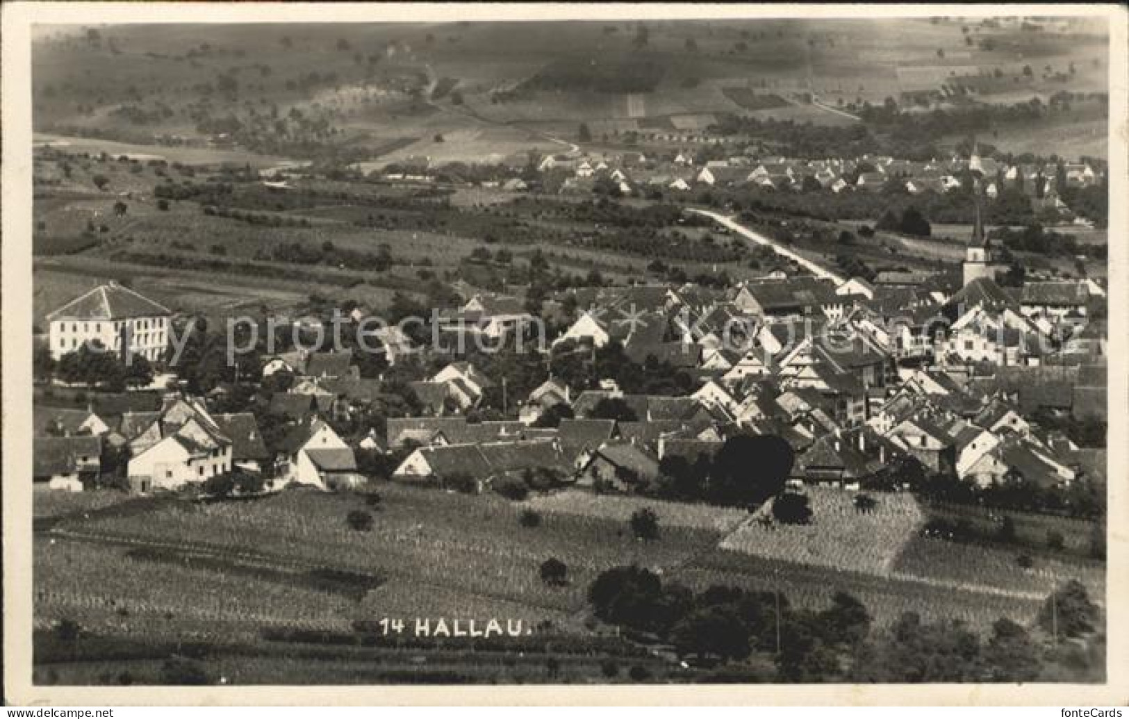 Hallau Blick ueber Hallau