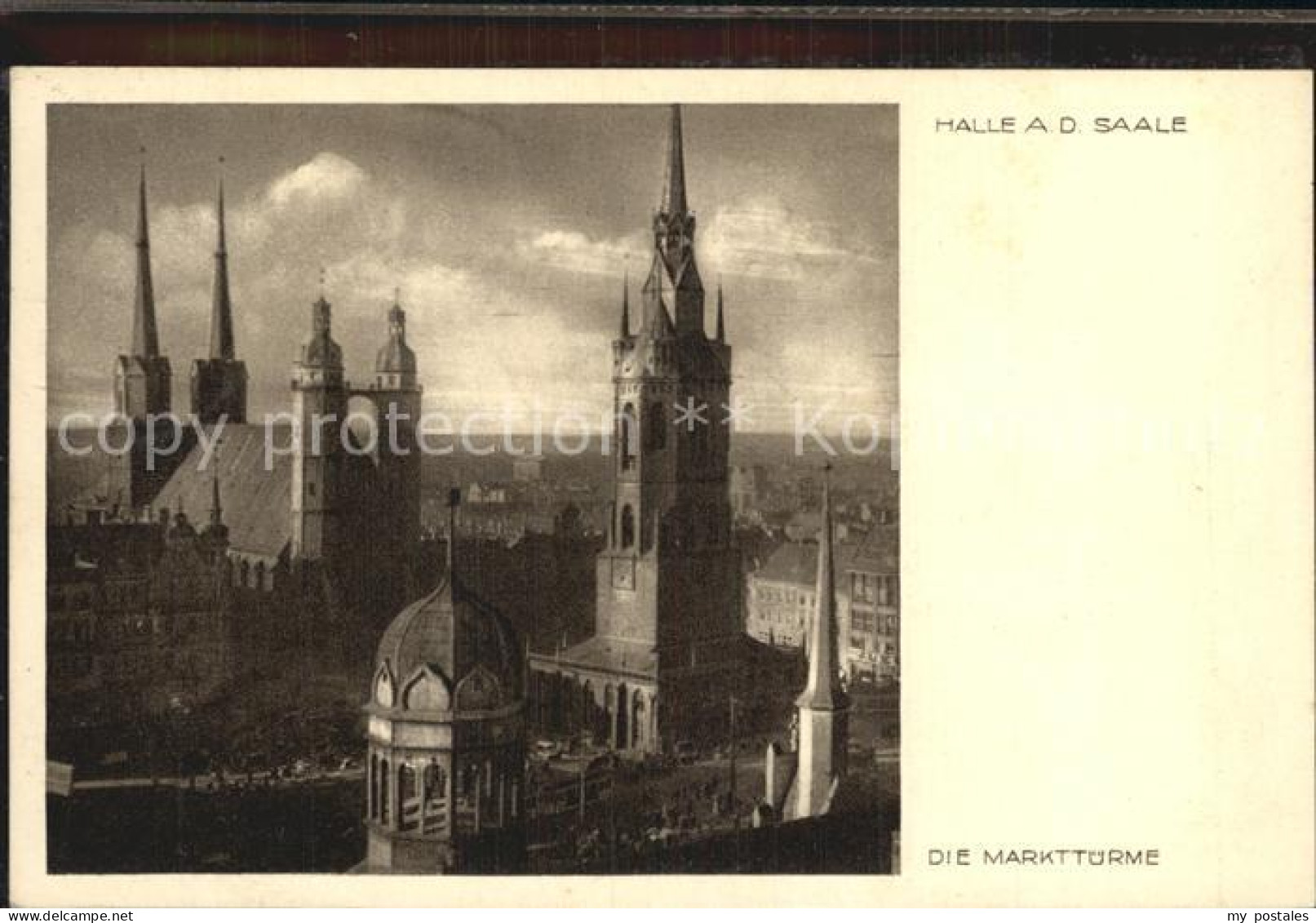 Halle Saale Markttuerme Naundorf b R ueber Halle Saale