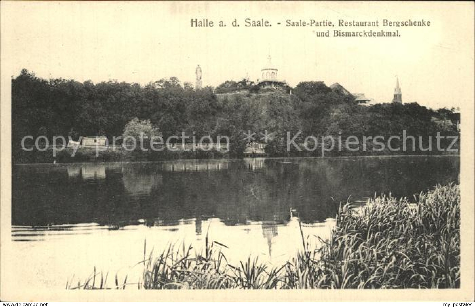 Halle Saale Saale Partie Restaurant Bergschenke Bismarckdenkmal