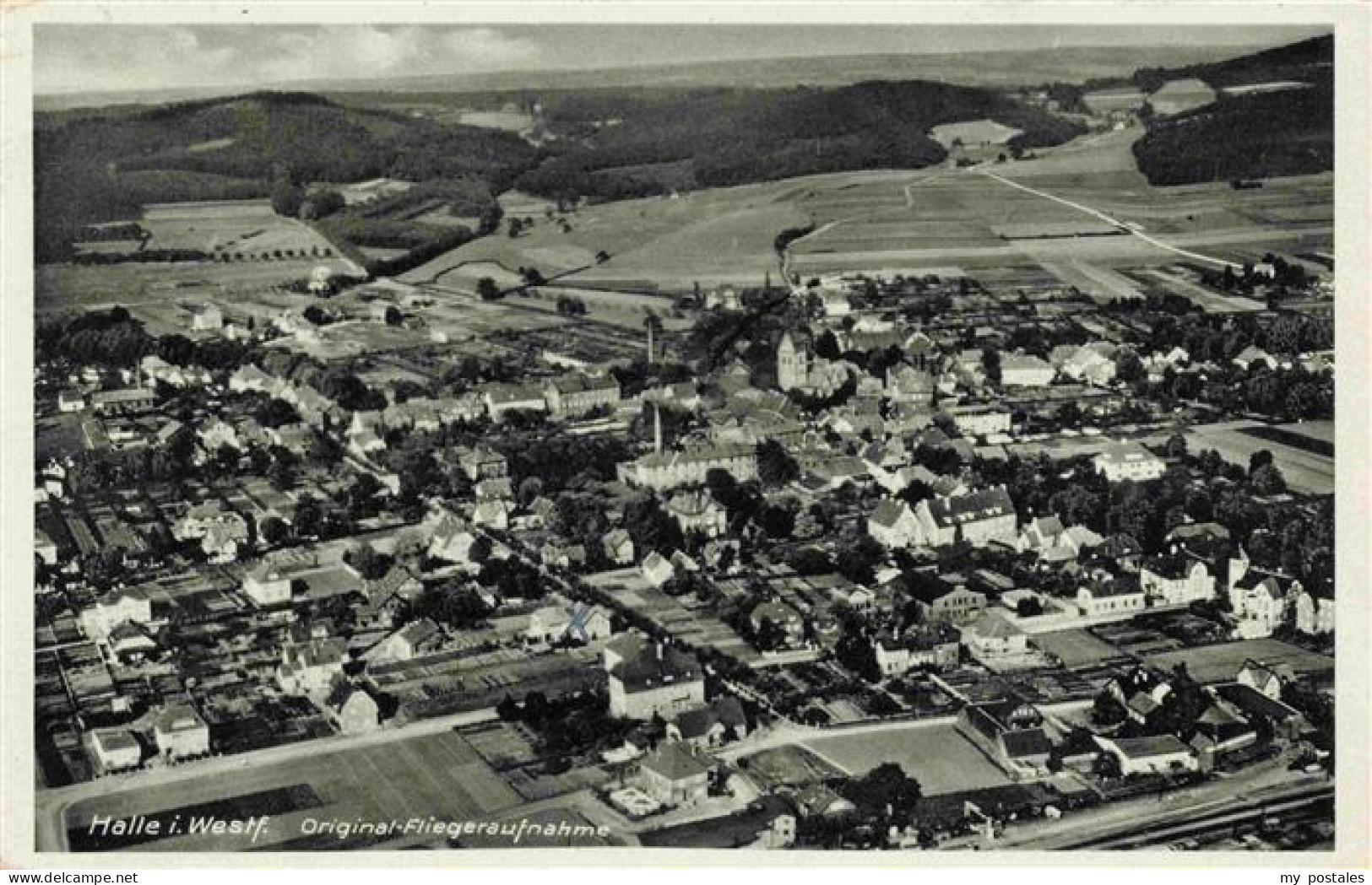 Halle Westfalen Original Fliegeraufnahme