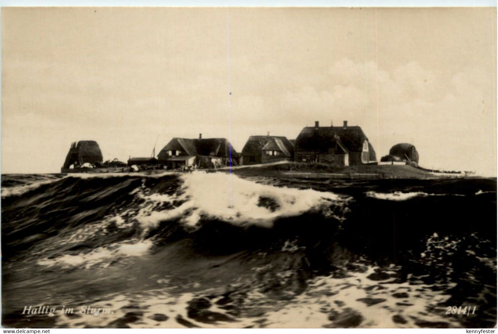 Hallig im Sturm