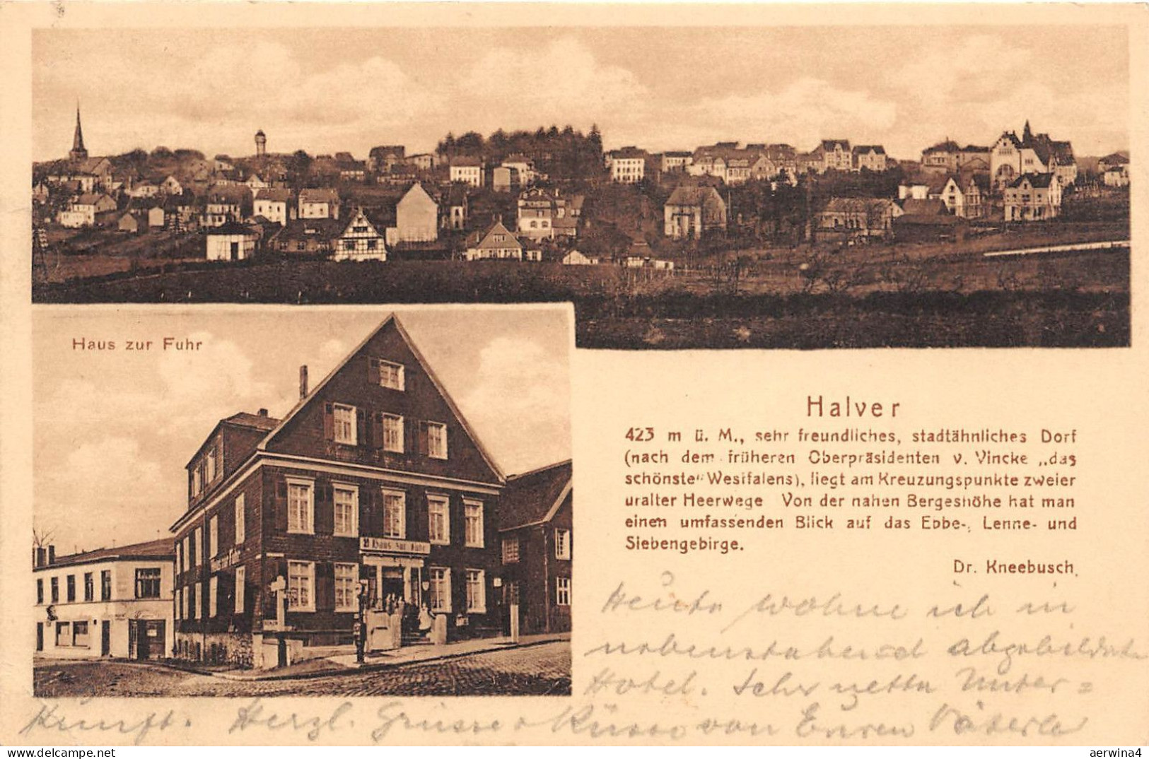 Halver Westfalen 1929 Haus zur Fuhr/ Hotel Pension