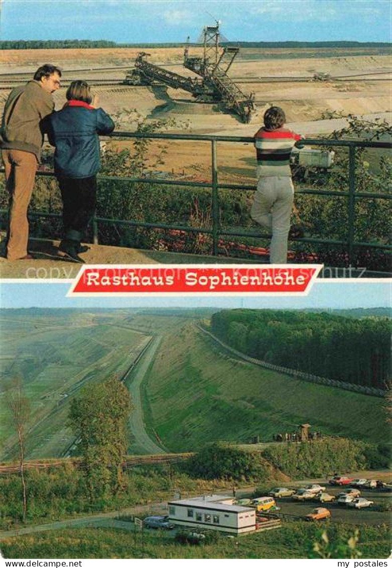 Hambach Juelich Niederzier Dueren NRW Bagger Rasthaus Sophienhoehe Fliegeraufnah