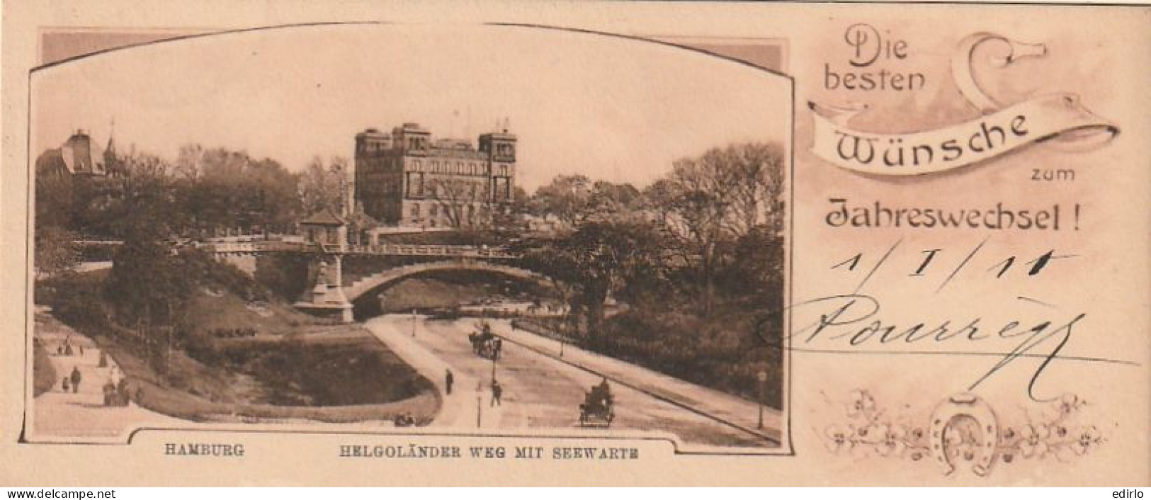 ***  HAMBOURG ****  petite carte Hambourg