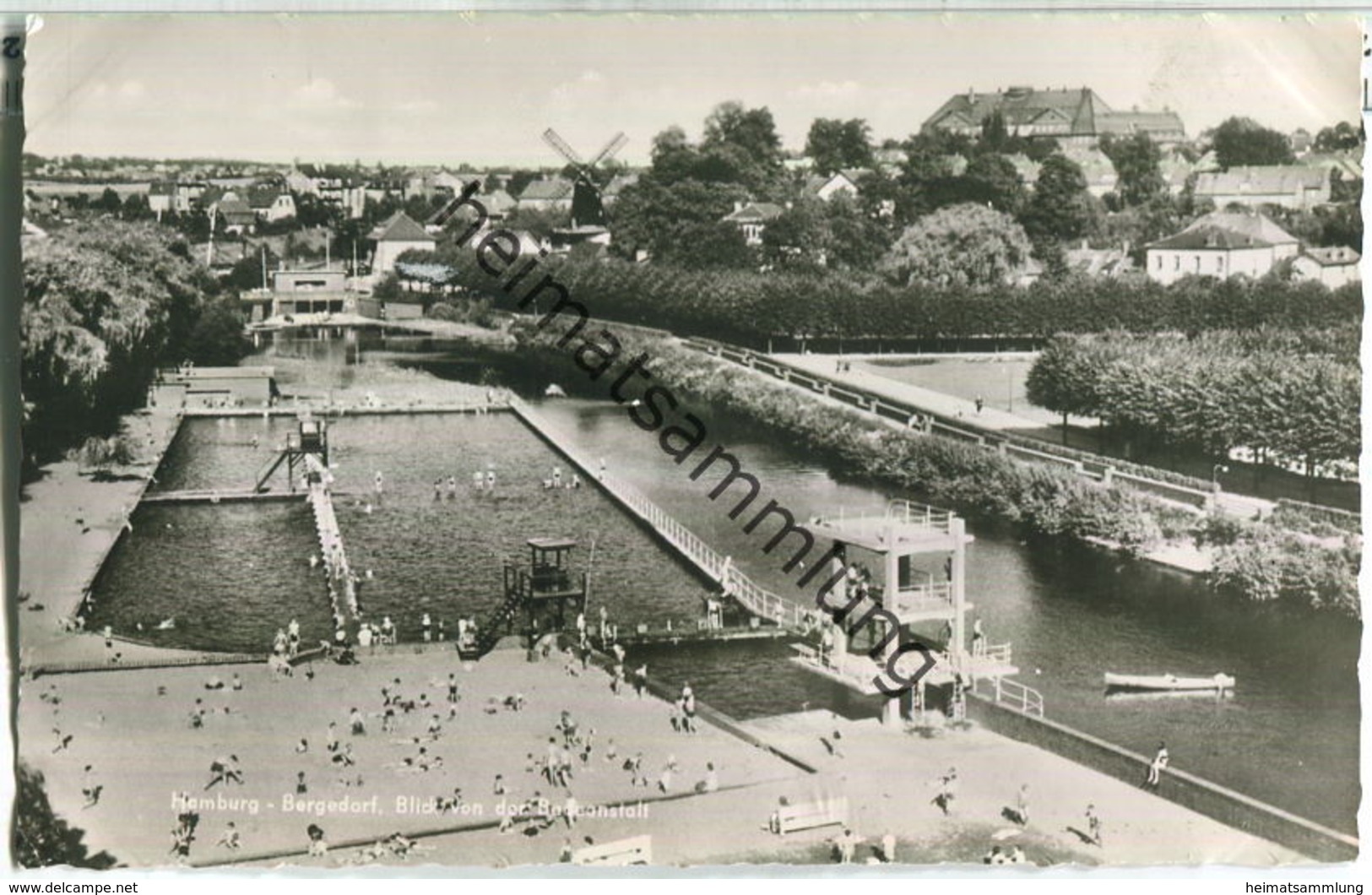 Hamburg-Bergedorf - Badeanstalt - Foto-Ansichtskarte - Verlag Rud. Reher Hamburg
